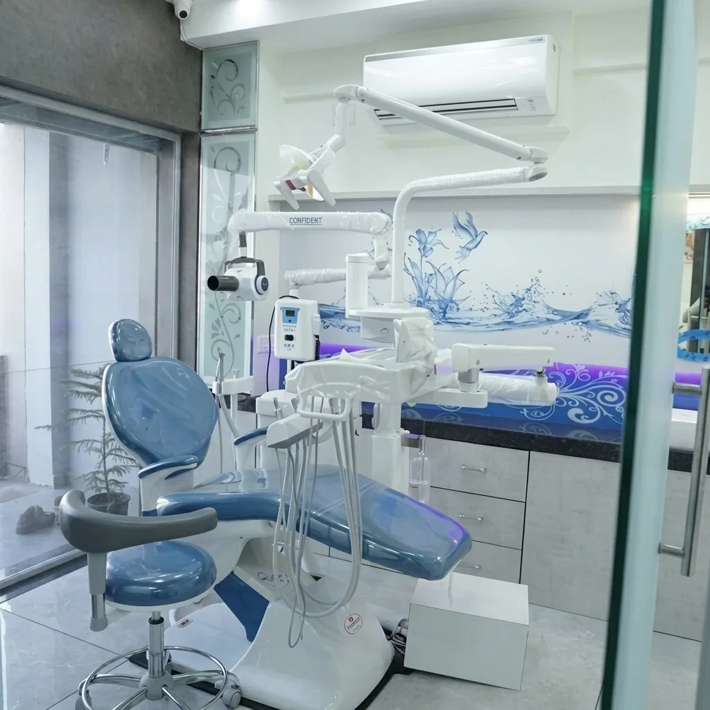 Modern, fully-equipped dental operatory at Pramukh Dental, Mehsana